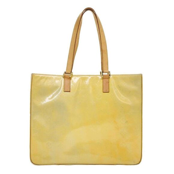 LOUIS VUITTON Monogram Vernis Columbus Tote Bag Yellow - Picture 3 of 15